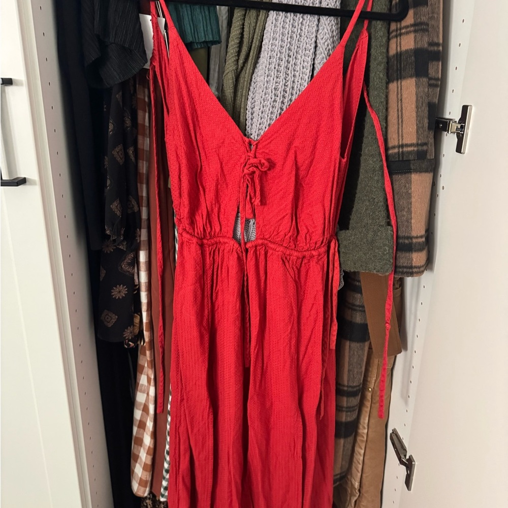 O'Neill Vibrant Red Strapless Dress